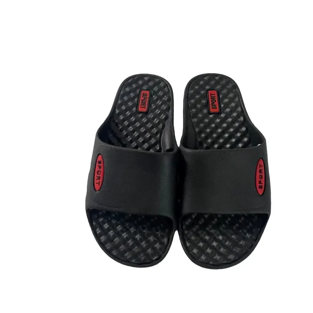Shocked Boy's Size Large 1-3 Slides Water‎ Black Sandals